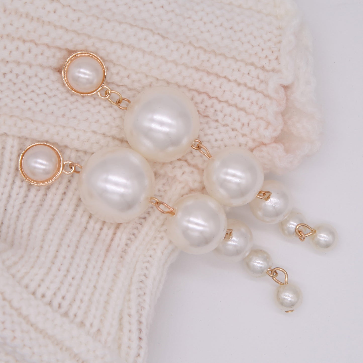 New Fashion Personality Simple Elegant Pearl Long Earring Style Large Imitation Pearl Pendant Earring