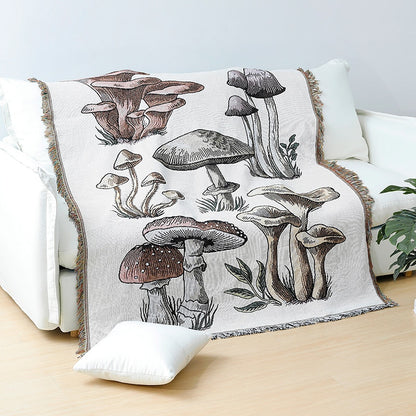 Casual Blanket Carpet Decoration  Mushroom Carpet Sofa Cover Leisure Wallhanging Single Tapestry Sofa Blanket Throw Blankets